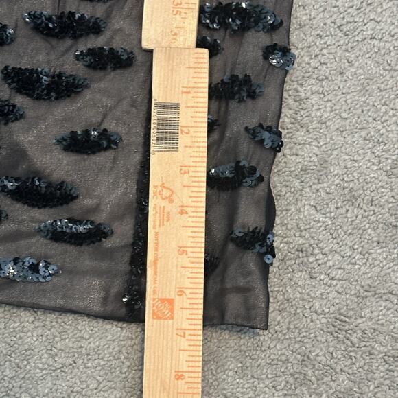 MANDALAY 12 Dress Cocktail 100% Silk V-Neck Embellished Sequin BLACK NWT VTG - Picture 11 of 11